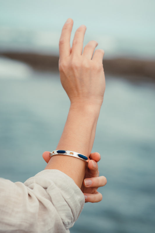 Azure Cuff Bracelet — Adjustable One Size